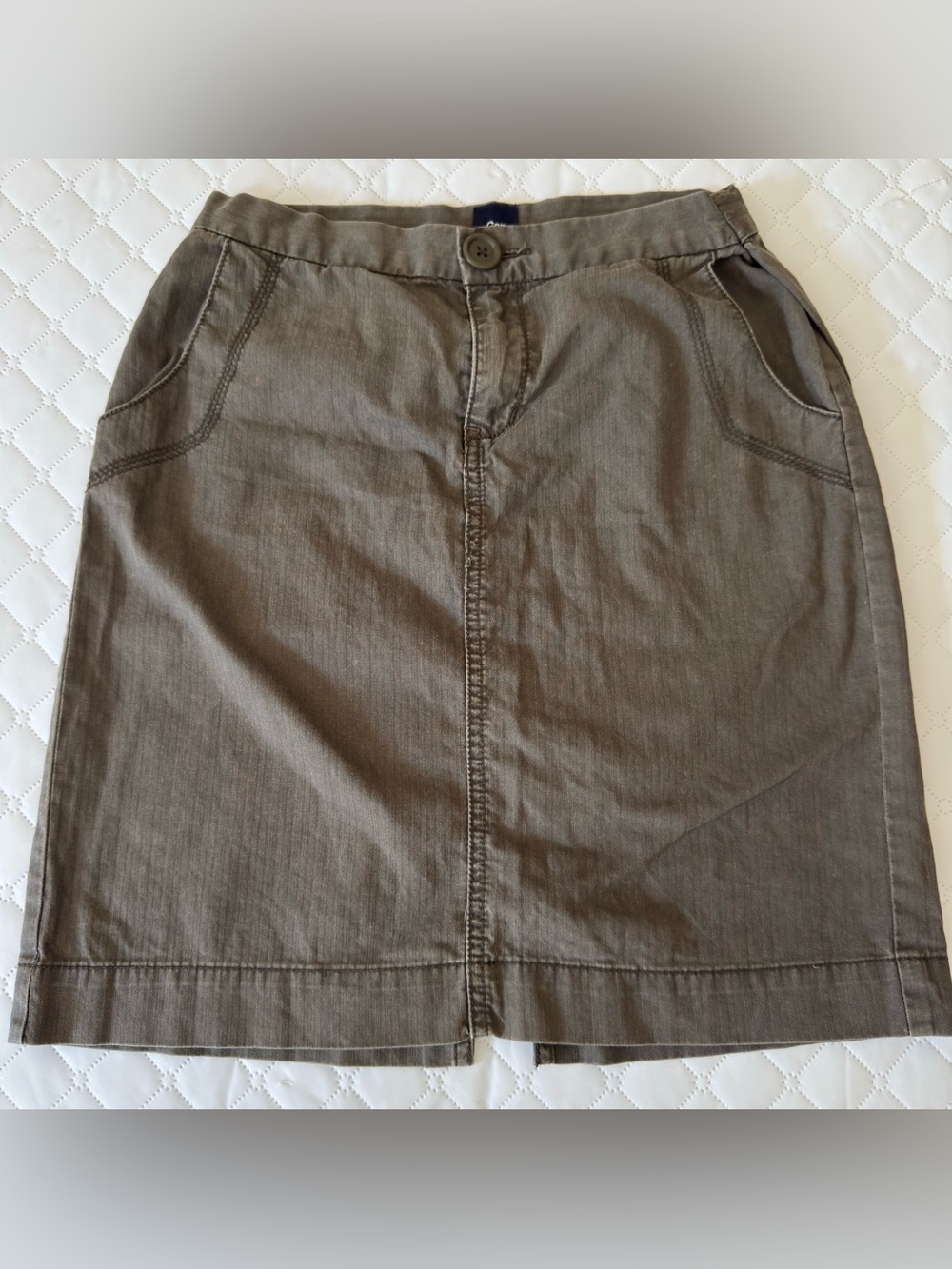 GAP Olive Green Casual Straight Skirt